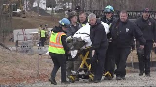 Worker rescued from 40-foot hole at construction site