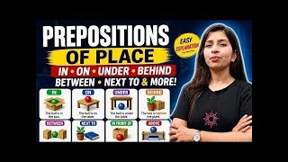 Preposition of place|| English Grammar|| detailed explanation by Vandana Yadav