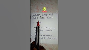 Entropy Change During Phase Change | #shorts #viralshorts