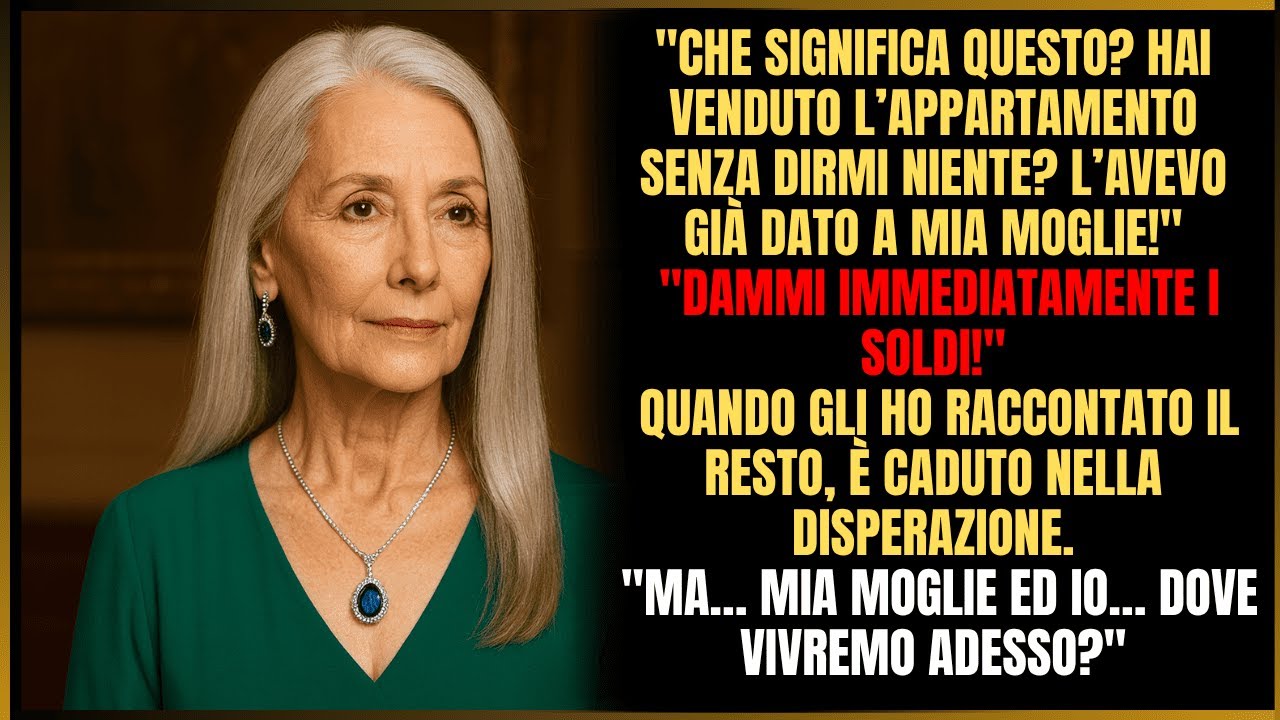 «Come hai potuto vendere l’appartamento? L’avevo promesso a mia moglie!» urlò mio figlio.