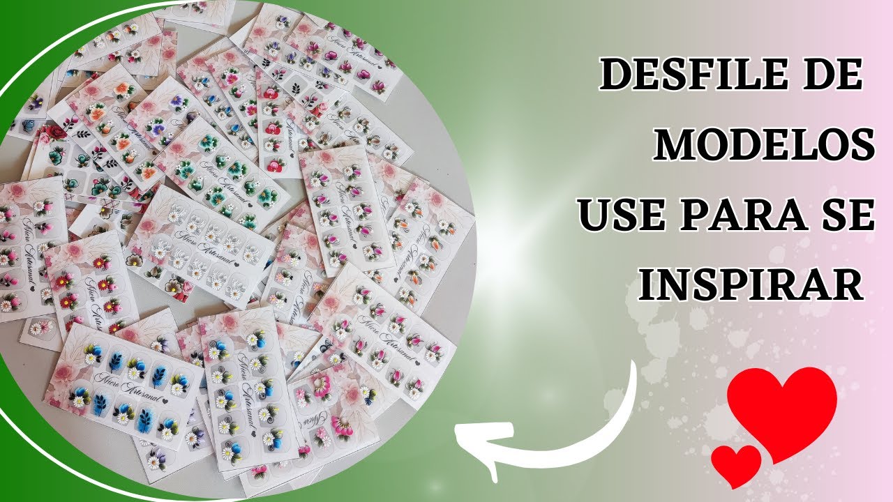 Desfile de modelos, adesivos de unhas