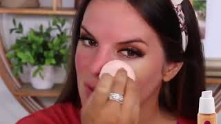 Casey Holmes Using Skinsurance Max Coverage Silky Foundation in "Cappuccino" and "Mocha"