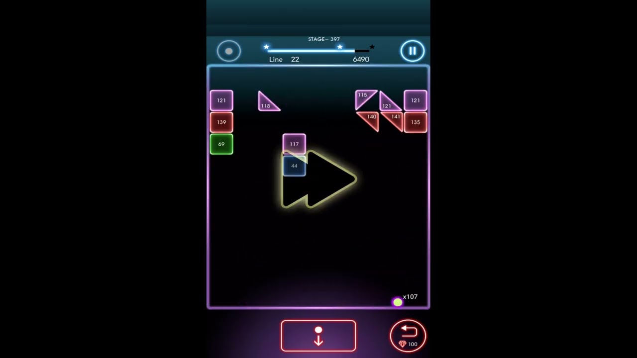 Bricks Breaker Quest, Walkthrough Stage 397