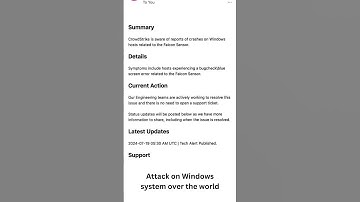 Attack on Windows system over the world with crowdstrike  update