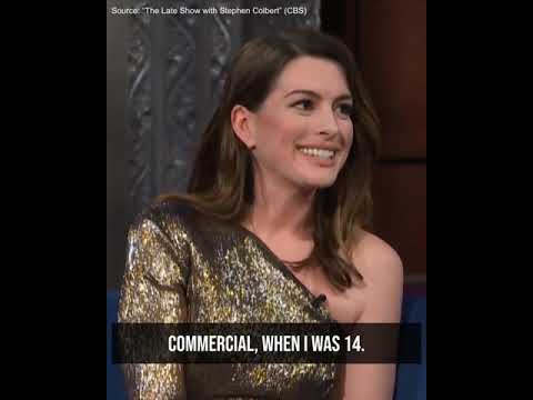 Anne Hathaway talks About her fist onscreen job#shorts #shorts