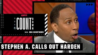 Stephen A. Smith CALLS OUT James Harden for missing open Tyrese Maxey | NBA Countdown