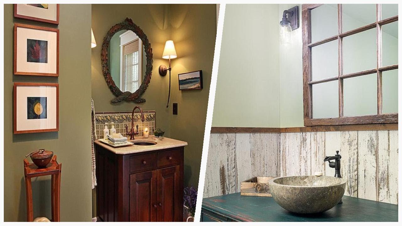75 All Styles Powder Room With Green Walls Design Ideas You'll