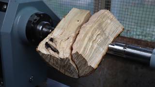 Woodturning - Predicting the Superbowl Winner with Firewood! #NFL