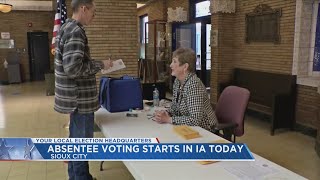 Absentee voting starts in Iowa today