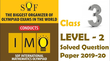 IMO Maths Olympiad Class 3 LEVEL - 2 Solved Question Paper 2019-20