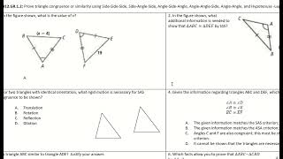 Geometry EOC Review B.E.S.T. Standards  Part 1