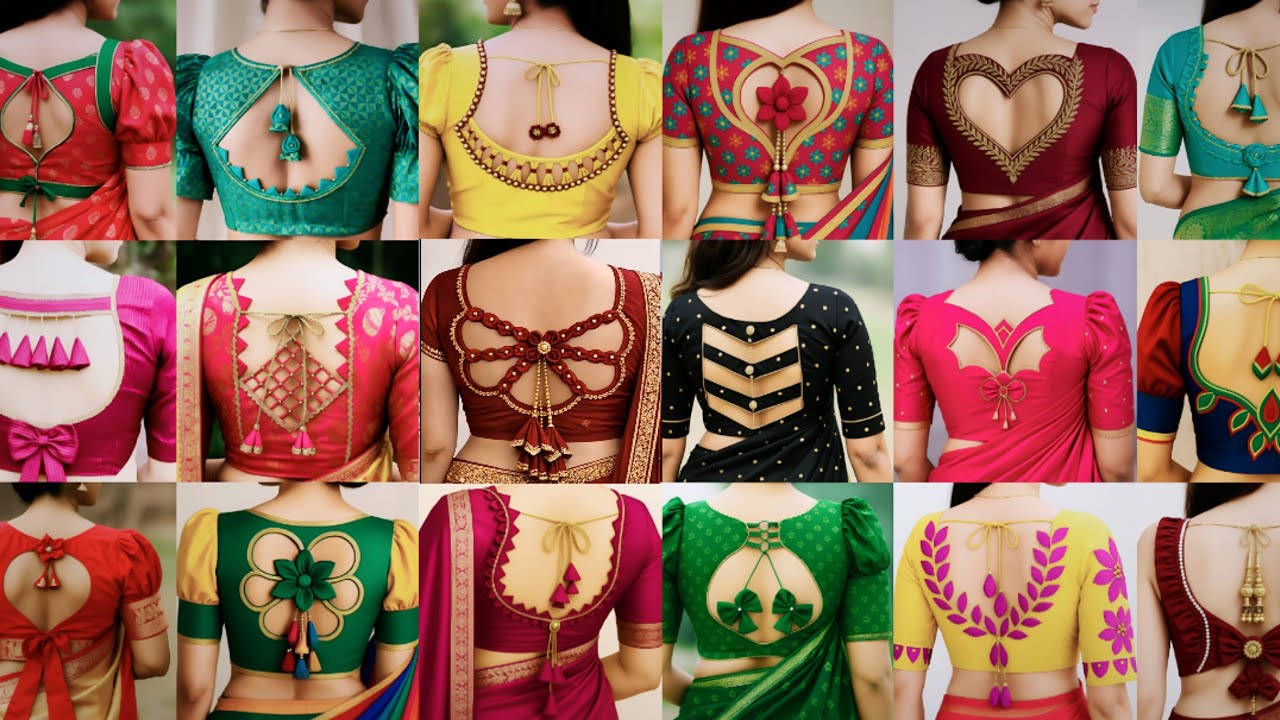 💯 Beautiful & stylish 🎉🎉 Back neck blouse design/New blouse design/blouse ki design ब्लाउज  डिजाइन