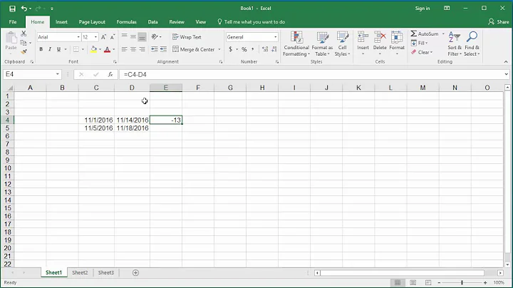 How to Calculate Number of Days between two Dates in Excel 2016 - DayDayNews