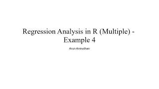 Regression Analysis in R (Multiple) - Example 4