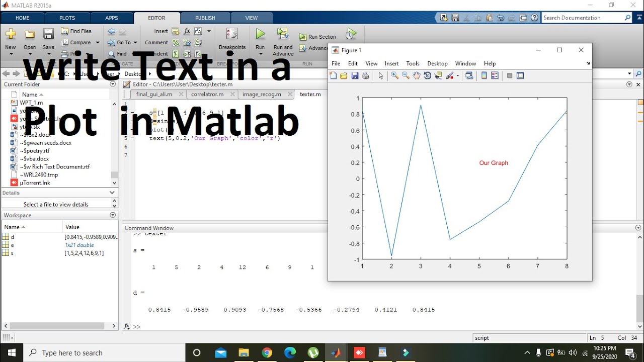 How Do I Write Text In Matlab?