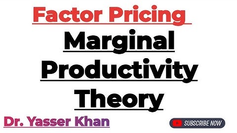 Marginal Productivity Theory Of Distribution | Marginal Productivity Theory | Economics | CUET | UGC