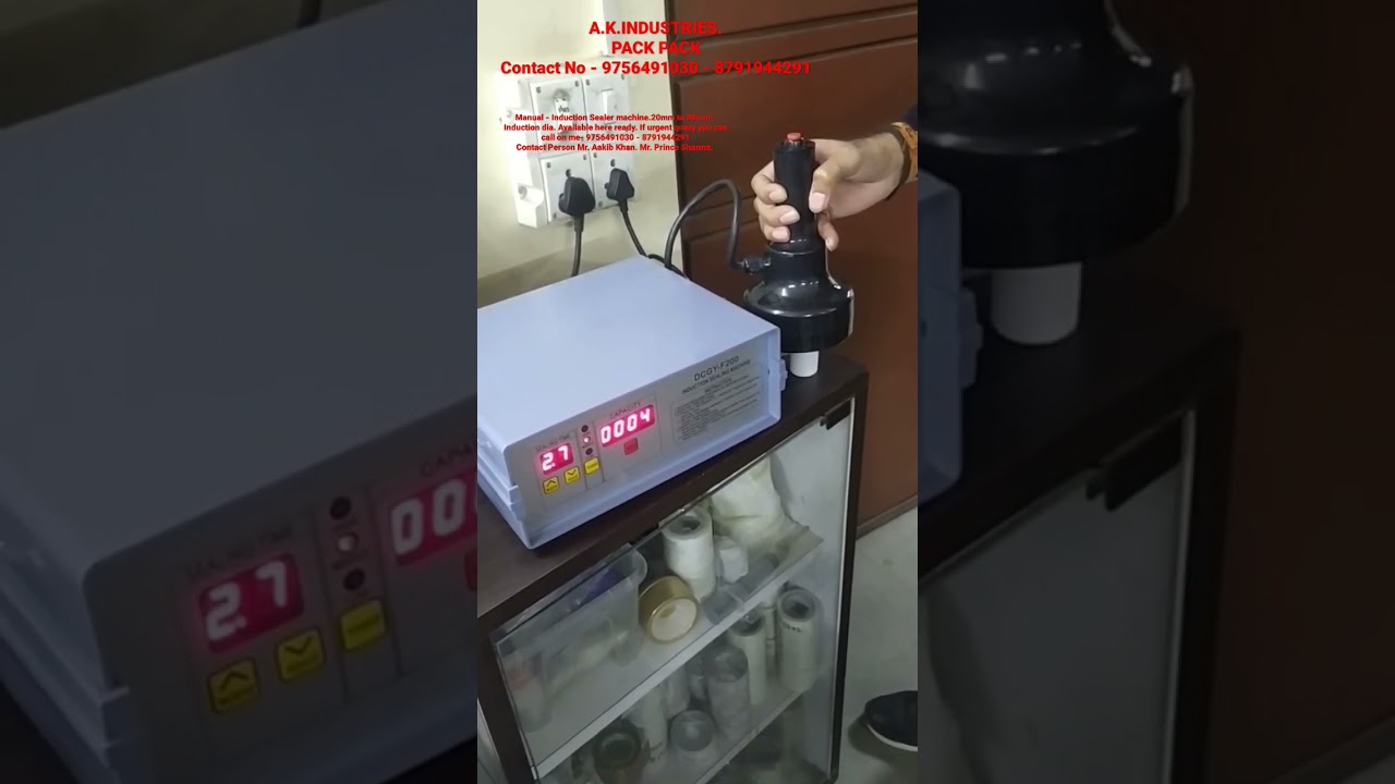 Manual - Induction Sealer machine.20mm to 80mm - Induction Dia.  