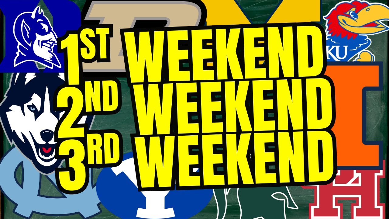 1st Weekend, 2nd Weekend, 3rd Weekend - How Far Will Our Favorite Teams ...