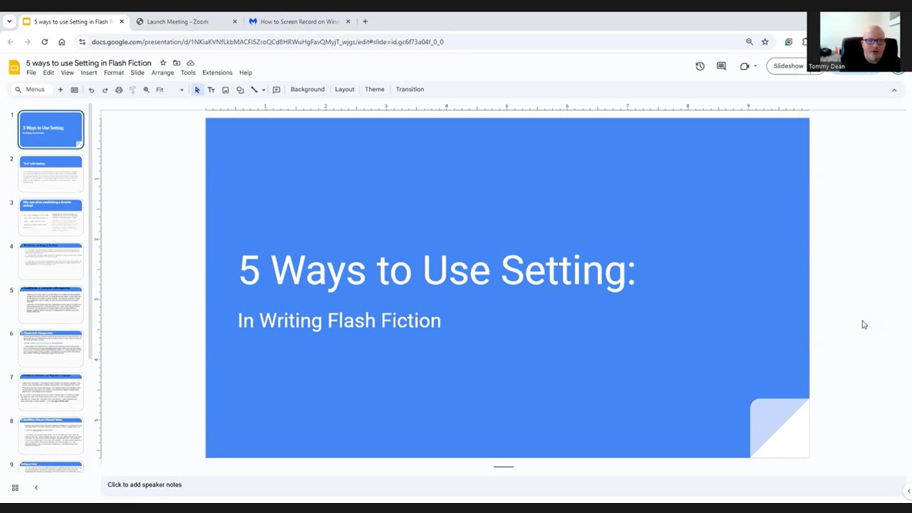 5 Ways to Use Settings in Flash Fiction with Tommy Dean