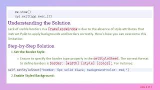 How to Successfully Add a Border to a Frameless Window in PyQt5