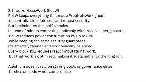 Alephium  No Asterisks  The Proof of Less Work Blockchain That Doesn’t Compromise