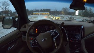 2019 Cadillac Escalade POV Night/Snow Drive // ULTIMATE American Luxury SUV // Radial Reviews