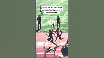 Tyreek Hill shows his 100M speed before his race with IShowSpeed 👀⚡️ #ishowspeed #tyreekhill