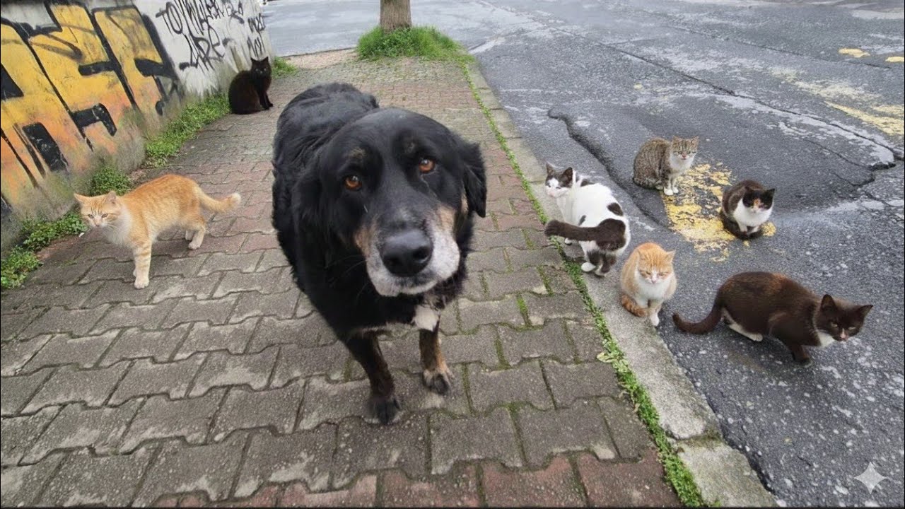 Dog Raised by Cats Thinks He's a Cat! Eating Cat Food & Hanging with the Pack