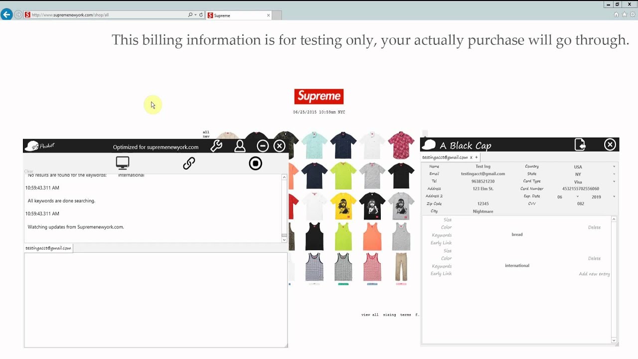 The Real Fastest Supreme Bot - 6/25 US Store Thrasher DSPocket Live Demo