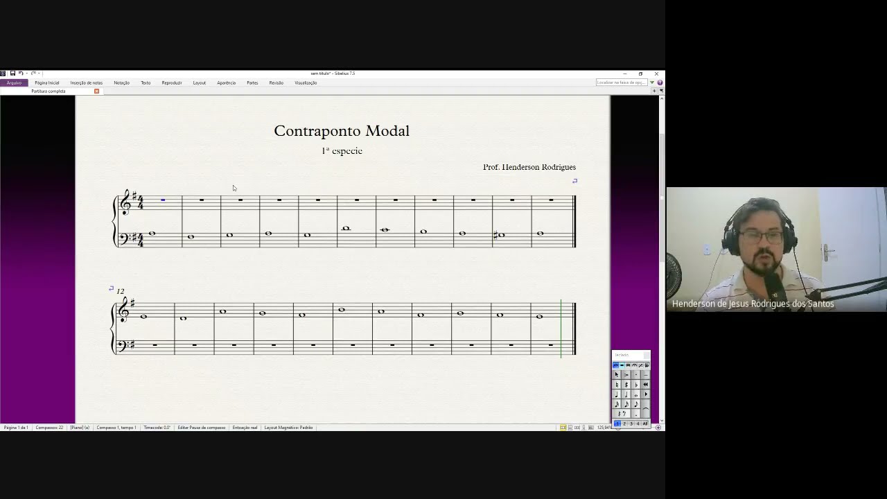 Contraponto modal   1ª especie