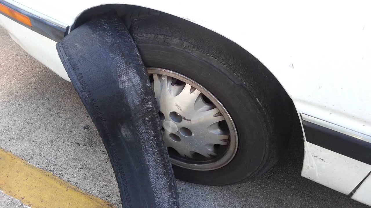 Extreme Tire Failure, Tread Came Right Off Piece of junk YouTube