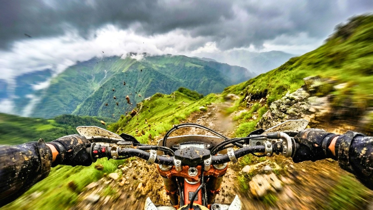 Riding Along a Mountain River Enduro Hard POV Ride 2026
