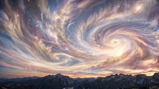 Celestial Swirling Sky & Mountain Horizon | 2-Hour Cosmic Ambience for Deep Meditation & Sleep