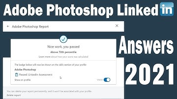 Linkedin Photoshop Assessment Answers 2021 | Adobe Photoshop Linkedin Assessment Answers [PASSED X2]