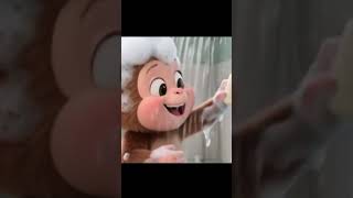 🛁 Coco LOVES Bath Time! Come Dance With Him! 🐒 #shorts #babysong