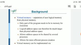 Part II - Virtual Memory and Demand Paging-