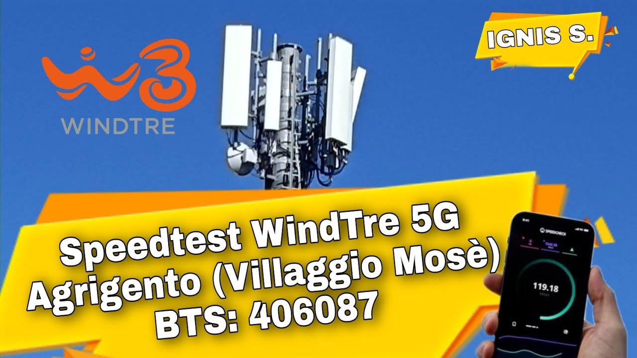 Speedtest WindTre 5G Agrigento (Villaggio Mosè) BTS: 406087