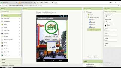 Praktek membuat Aplikasi Android  untuk Profile Sekolah dengan appinventor