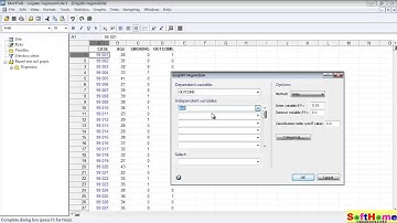 Tutorial for MedCalc Logistic regression: 教學