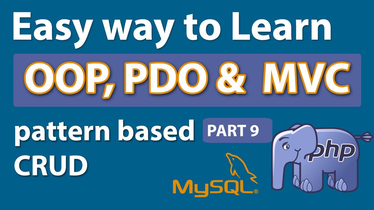 Creating a PHP OOP PDO MVC CRUD CMS part 9. - YouTube