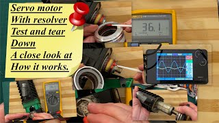 Resolver servo motor test and tear down #electronics #diy #motor #servomotors
