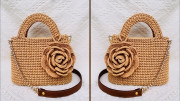 #173. Crochet bag - Hướng dẫn móc túi phom hình thang từ sợi Crody Maxi