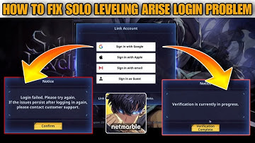 fix solo leveling arise login failed | how to fix solo leveling arise pc login failed