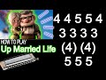 UP, MARRIED LIFE, HARMONICA ( CHROMATIC ), ARMÓNICA CROMÁTICA, TABS, GAITA DE BOCA, MUNDHARMONIKA