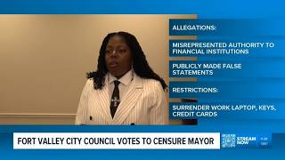 Fort Valley city council censures mayor imposes restrictions amid misconduct allegations