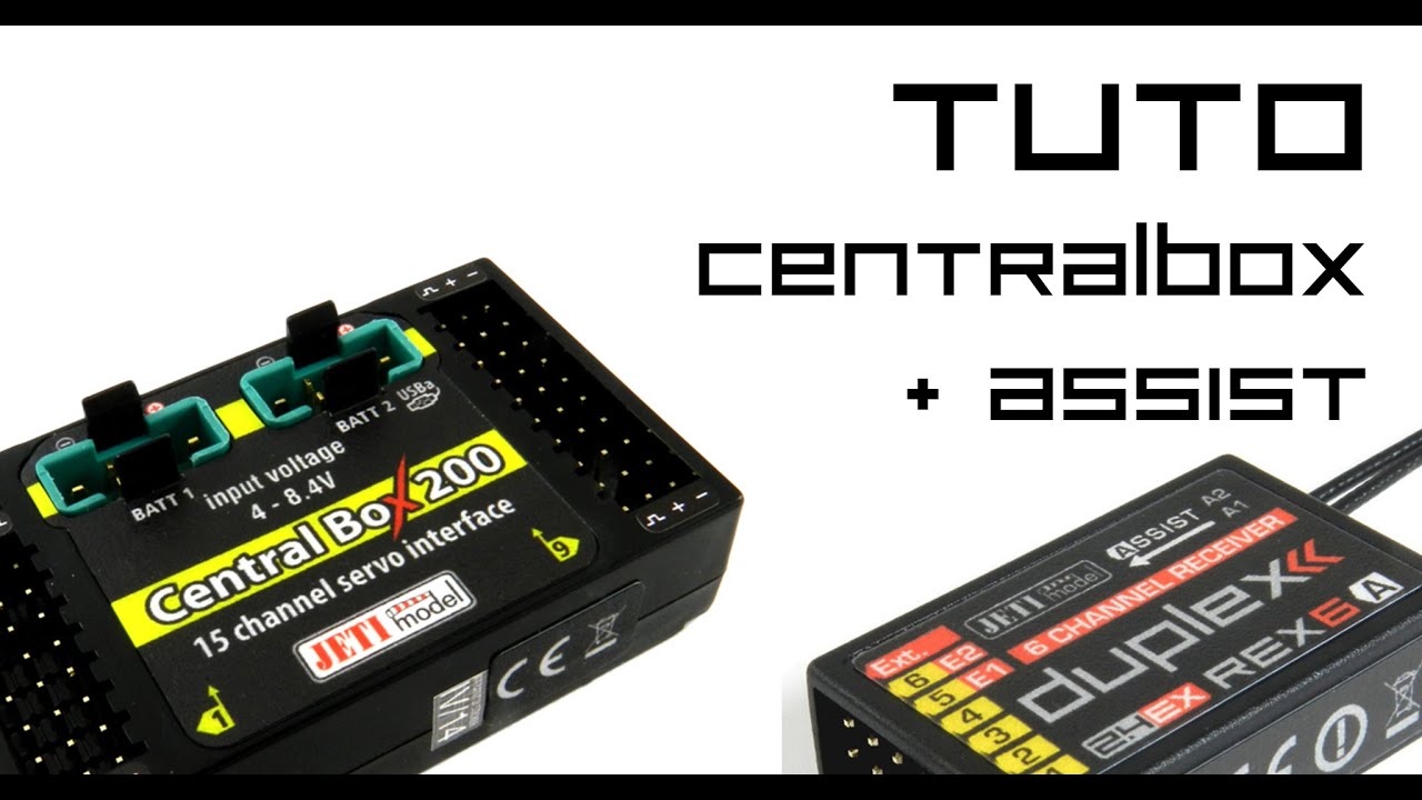 Jeti France REX Assist Gyro & Centralbox Paramétrages YouTube
