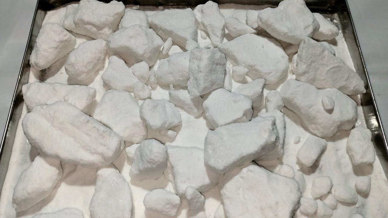 Pure white baking soda satisfying crush 🤍 