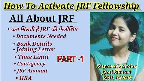 How To Activate Ugc JRF Fellowship | Important Documents | #ignou #jrf #phd #ugcnet  #net