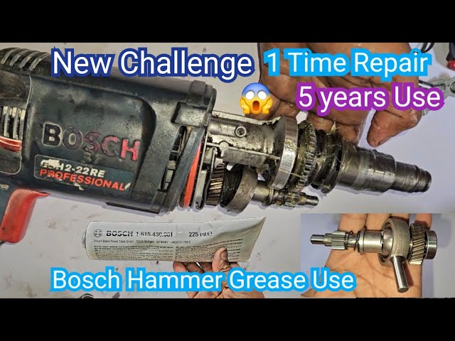 hammer drill grease removal before and after