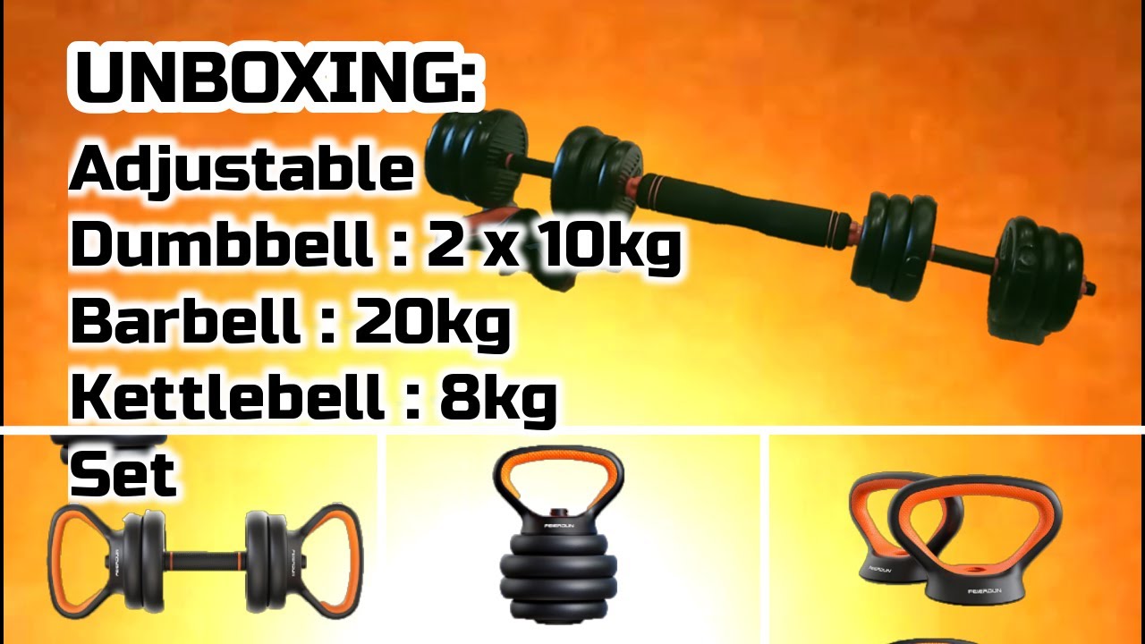 Adjustable Dumbbell Barbell Kettlebell Set Home Fitness Equipment Xiaomi FED  All-in-One